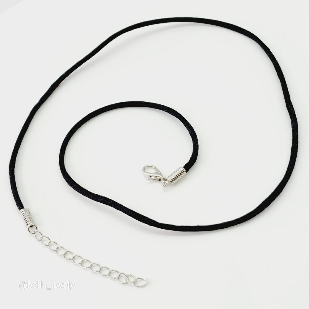 🏖 Satin Silk Necklace Cord with Lobster Clasp and Extension Chain